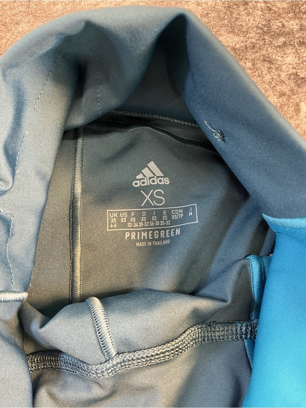 Adidas Colorblock Blue Hugh Rise Leggings Size XS - Picture 3 of 4